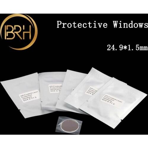 BRH Raytools Fiber Laser Protective Lens Windows 24.9*1.5mm Upper QBH For Raytools Bodor Fiber Laser Cutting Machine