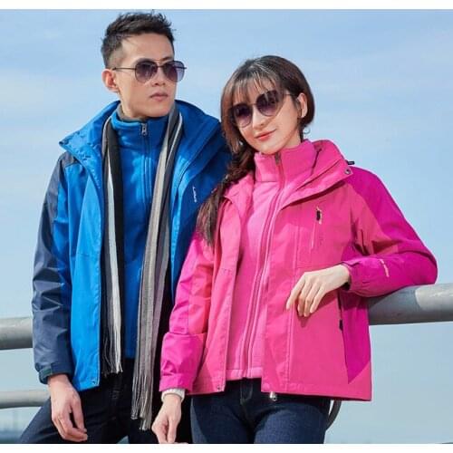 Winter Hiking Jacket men and womens Windproof waterproof ski jacket couple Outdoor Fleece liner windbreaker Mountaineering coat