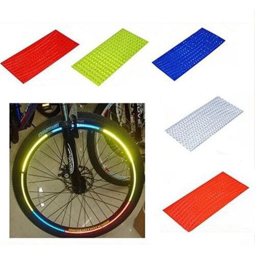 1pcs Bicycle Reflective Stickers Outdoor Riding Stickers Warning Conspicuity Tape Protective Sticker Film Strip Bicycle Accessor