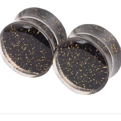 2pcs/lot New Hot Black Acrylic Ear Gauge Fashion Ear Plug Stretching Kits Flesh Tunnel Expansion Sexy Body Piercing Jewelry