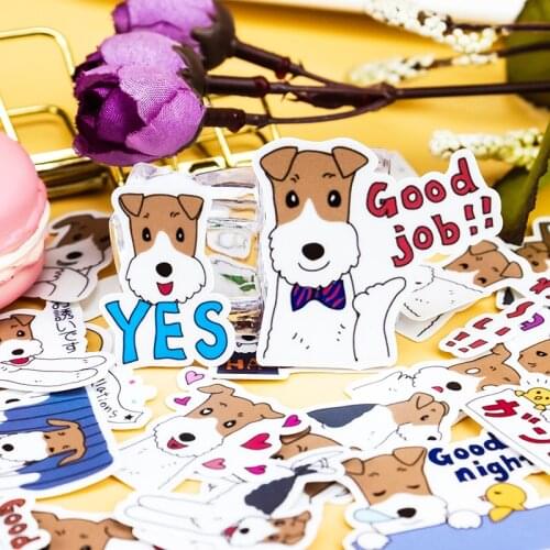 40pcs Creative Cute Self-made dog 1 scrapbooking childbaby Cartoon Paper stickers / Waterproof stationery diy print stickers
