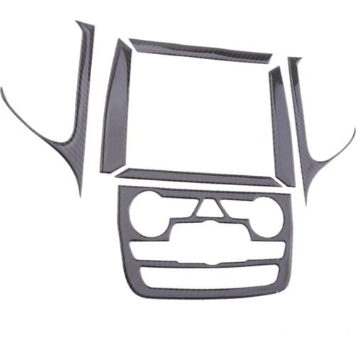 7pcs/set Carbon Fiber Car Black Central Control Navigation GPS Trim Fit for Jeep Grand Cherokee 2014 2015 2016 2017 2018