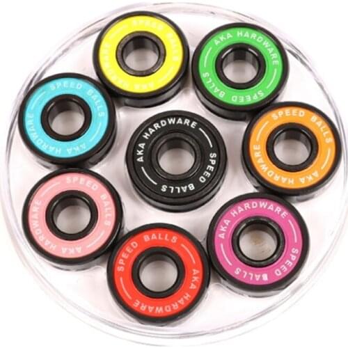 8Pcs Color Skateboard Bearing Set,Professional Plain Bearings,for Skateboard Trucks Scooters Wheel Roller Skate