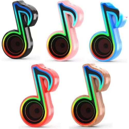 Wireless Bluetooth Speaker 5.0 Portable Mini Colorful Streamer Music Note Speakers Radio TF Card Noise Reduction