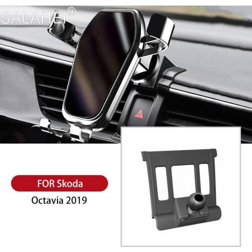 Cute Car Air Vent Mount Phone Holder Mobile Phone Stable Cradle Smart Phone Stand For Skoda Octavia Mk3 2015 2016 2017 2018 2019