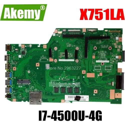 For Asus X751LA X751LAB R752L R752LD R752LN X751LD X751LX X751LD motherboard REV:2.0 with I7 CPU mainboard 100% tested