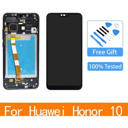 Original Screen For HUAWEI Honor 10 Lcd Display Touch Screen With Fingerprint For Honor10 COL-AL10 COL-L29 COL-L19 COL-TL10