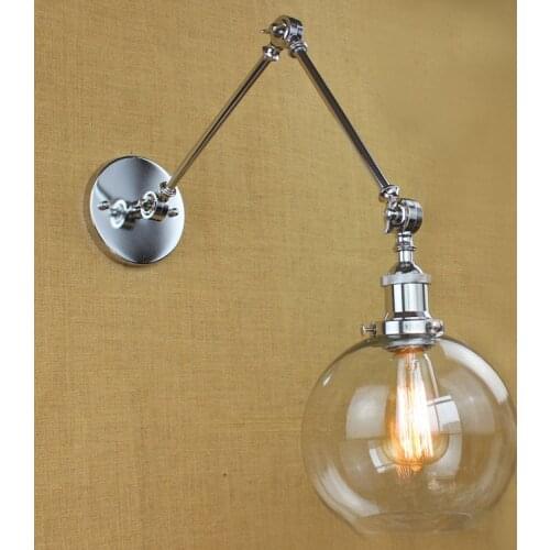 Edison Retro Glass Ball Wall Lamp Vintage Home Lighting Loft Industrial Wall Lights Fixtures Sconce Applique Murale Arandela