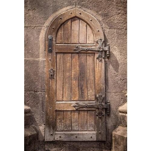Shabby wood door photo backgrounds polyester art portrait photography backdrops for photographer studio props photophone LV-708