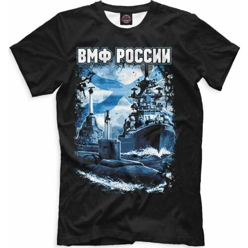 Men New T-shirt Russian Navy Army streetwear Short Casual men clothing t shirt