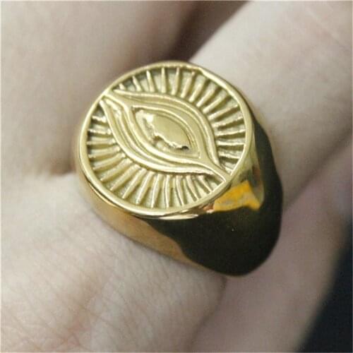 5pcs/lot Size 8-13 Eye Ring 316L Stainless Steel Jewelry Popular Men Boys Ring