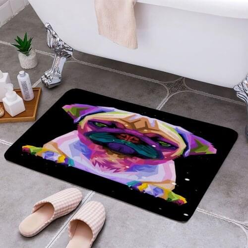 Pug dog 3D Print Doormats Rectangle Non-Slip DoorMat Bedroom Kitchen Entrance Print Door rugs Dropshipping