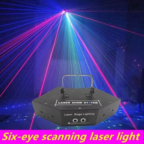 Laser Lamp 2 Head Dual Hole Lighting Stage Effect DMX512 Lighting For DJ Disco Party KTV Nightclub And Dance Floor