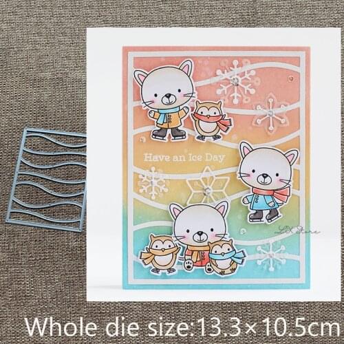 XLDesign Craft Metal Cutting Dies stencil mold wavy frame decoration scrapbook Album Paper Card Craft Embossing die cuts