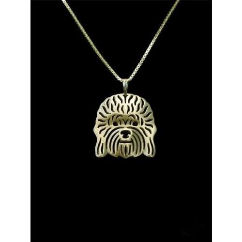 Trendy cute Dandie Dinmont Terrier pendant necklace women gold silver plated statement necklace men cs go wholesale collares