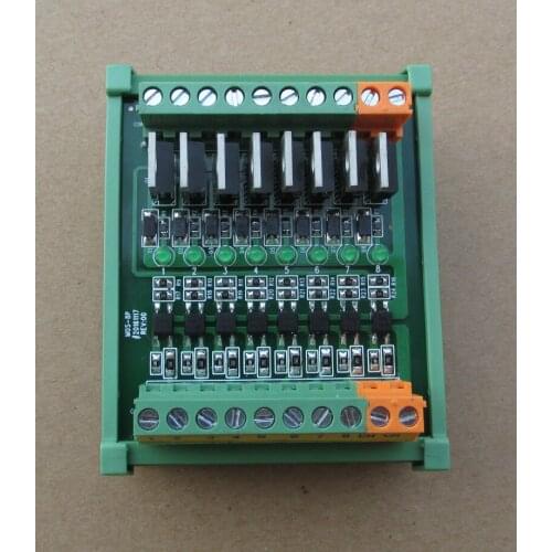 MOS 8-channel Transistor Module PLC Amplifier Board Photoelectric Isolation NPN / PNP Signal Flat Conversion PNP Output Board