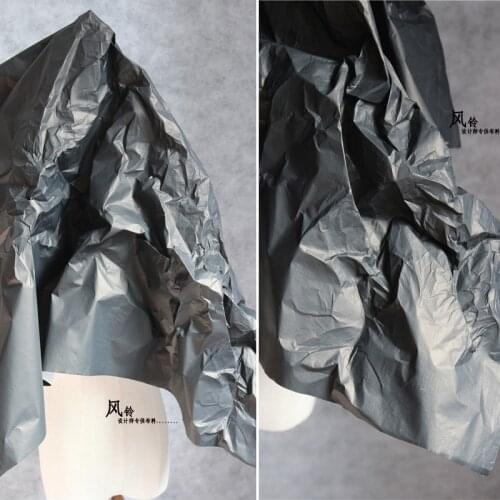 Dupont Tyvek Paper Waterproof Clothes Matt Black Disposable Suit Bag Backpack Wrap Handcrafts Coat Dress Designer Fabric