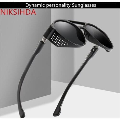 NIKSIHDA 2019 European and American trend of the same New Retro round sunglasses Fashion mens and womens Sunglasses UV400