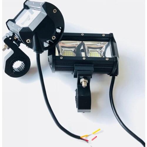 Pair White Flood Led Motorcycle Day driving light daytime strobe flashing running lamp 12v-24v for Car ATV with Bumper bracket