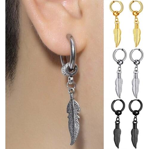 Vintage Feather Pendant Earrings Jewelry Drop Dangle Earring Jewelry Women Fashion Earrings Bohemia Style