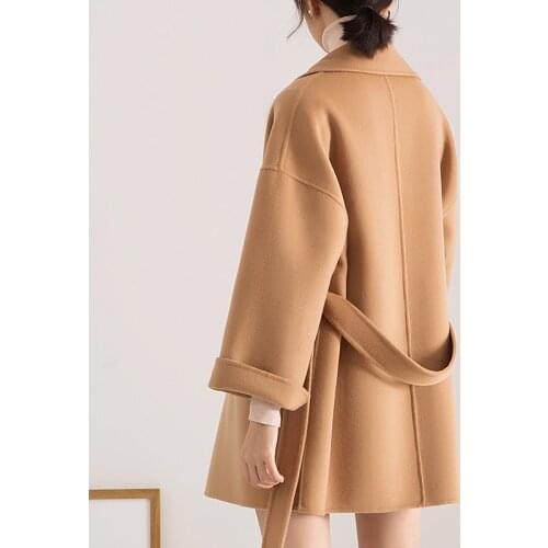 Wool Korean Coat 200% Female Jacket Elegant Spring Autumn Fashion Clothes Coats and Jackets Women Overcoat Abrigo Mujer 9906 KJ