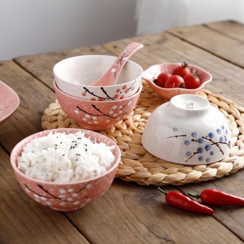 Snow glaze 4.5 inch Japanese underglaze ceramic bowl millet rice bowl ceramic tableware hotel restaurant household soup bowl