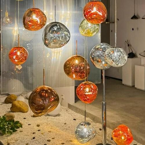 Modern LED Melt Pendant Light Bedroom Living Dining Room Pendant Lamp Lava Home Decor Indoor Lighting Hanging Lamp Suspension