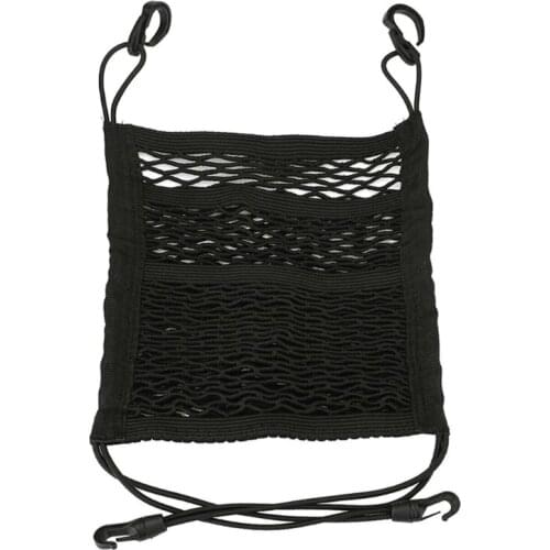 Car Net Organizer Standard Between Seat Mesh Storage Net with Pockets Front Seat Dog Barrier for Cars Trucks