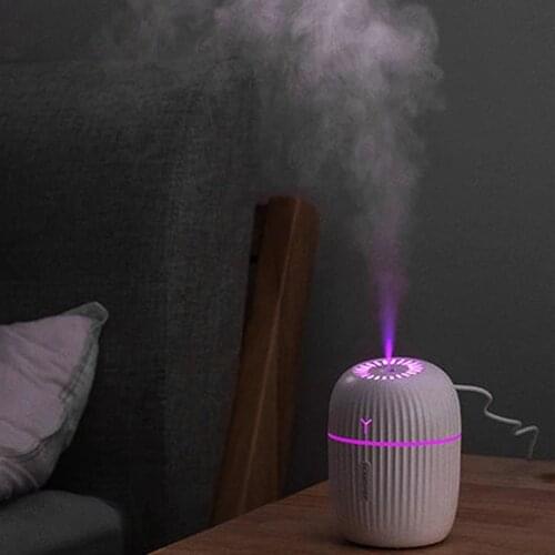 Ultrasonic Air Humidifier Household Moisturizing Spray Student Dormitory Car Humidification Aromatherap with LED Night Light