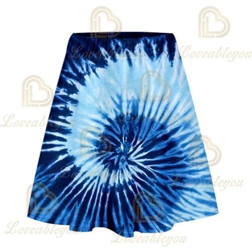 2021 Harajuku Women Summer Skirt Tie Dye 3D Print Skirt Girls Clothes Funny Girl Skirt Clothing Dropshipping