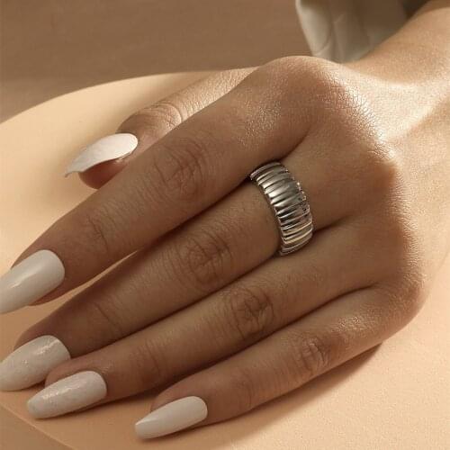 MANGOSKY 18KGP Fashion Adjustable Size Ring For Women