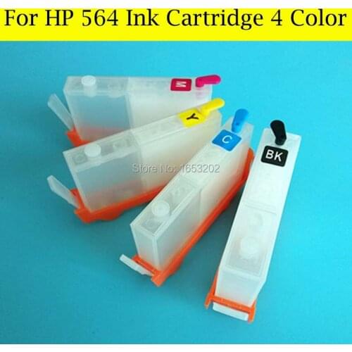 2 Sets/Lot 564 XL Refillable Ink Cartridge For HP 564 Ink Cartridge With HP564 Auto Reset Chip