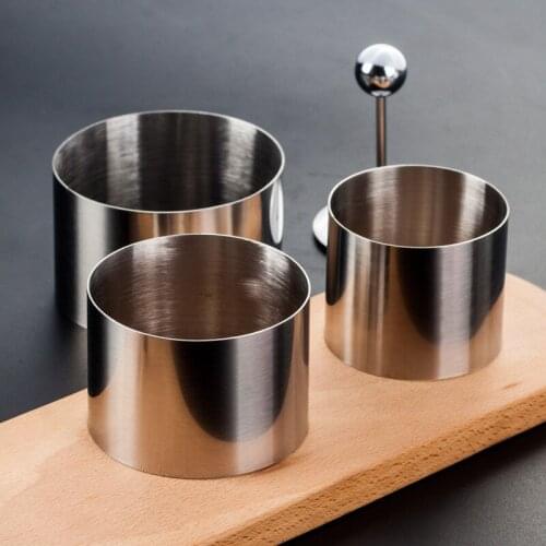 3Pcs Retractable Round Cake Baking Mold Kitchen Pastry Fondant Cake Set Dish Cold Dish Modeling Mold Tool Set