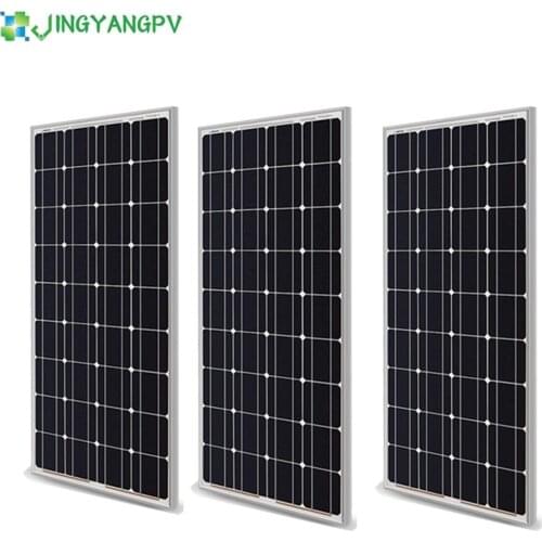 300W Glass plate Solar Panel 3pcs of 100W Panel Solar Monocrystalline Solar Cell 12V 24V Solar Battery Charger for home roof