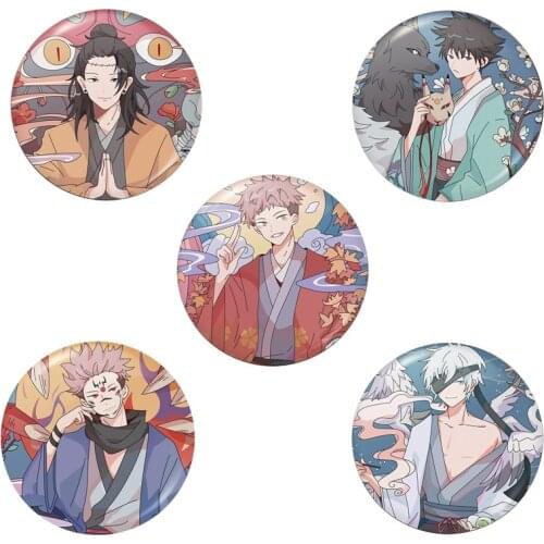 Anime Jujutsu Kaisen New Fashion Yuji Itadori Kugisaki Nobara Broches Badges Pin for Fans Clothes Bags Decor