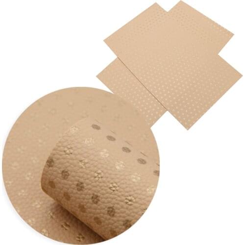 David accessories 20*33cm Gold Dots Lychee Faux Synthetic Leather Fabric DIY Bow Bag Supplies Leather Fabric Sheets,1Yc10212