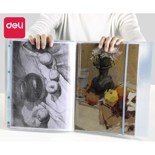 DELI A3 Folder Office File Folder Document Bag Students Test Paper Storage Folder Expanding Wallet Document Bag Filing Products
