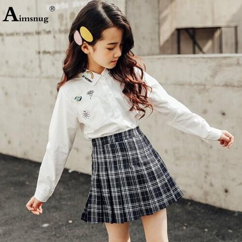 Kpop Style 2021 Skirt Dresses Kids Clothes Baby Girls Plaid Skirts Children Birthday Party Wedding Pleated Skirts Dress