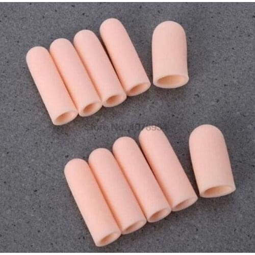 By dhl 500pair Finger Toe Protector Silicone Gel Cover Cap Pain Relief Preventing Blisters Corns Nail Tools Toe Separators