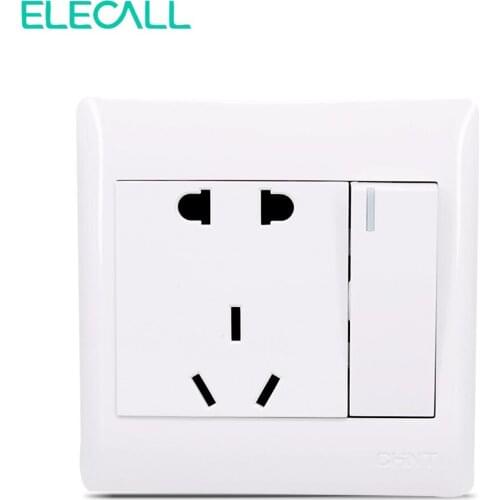 Flush Type Single Control Home Switch Simple Five Jack Plug Socket Faucet New E7A Ivory White Flame Retardancy Fire Resistance