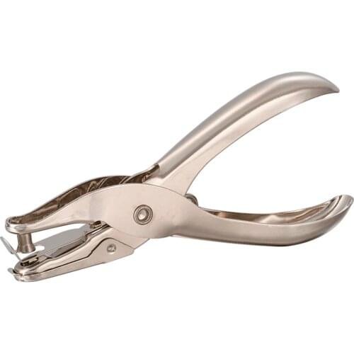 1pc Metal 6mm Pore Diameter Punch Pliers Single Hole Puncher Hand Paper Scrap booking Punches 1-8 Pages Paper Hole Metal Puncher