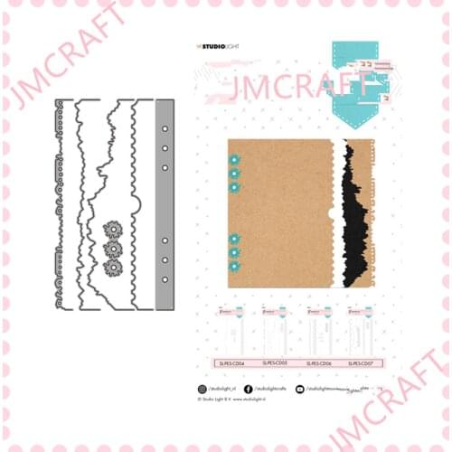 JMCRAFT 2021 Notebook Book Page Decoration #2 Metal Cutting Dies DIY Scrapbook Handmade Paper Craft Metal Steel Template Dies
