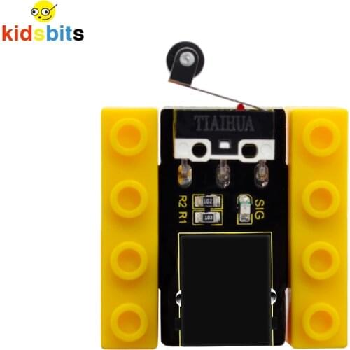 Kidsbits Blocks Coding Car Helicopter Collision Crash Sensor Detection Module Collsion Switch Travel Switch for Arduino STEM