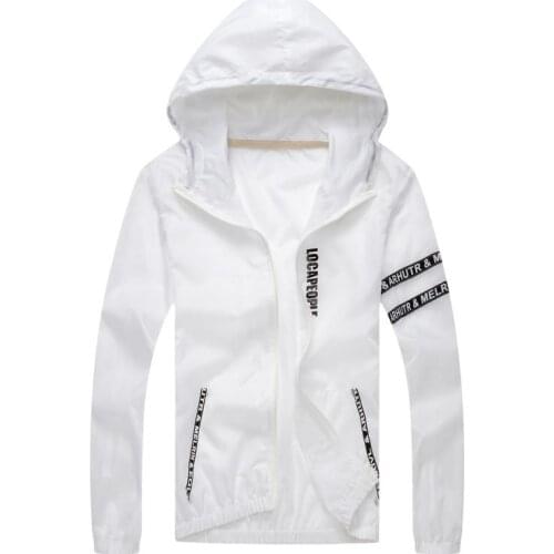 Jacket men windbreaker spring autumn fashion jacket men hooded jackets casual male thin Sun protection coat M-4XL