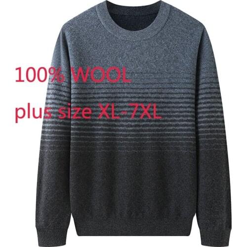 New Arrival Suepr Large Autumn And Winter Men Fashion Casual O-neck Computer Knitted Sweater Plus Size XL 2XL 3XL 4XL5XL 6XL 7XL