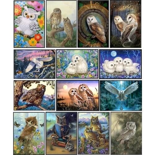 Embroidery Counted Cross Stitch Kits Needlework - Crafts 14 ct DMC DIY Arts Handmade Decor - Owls Collection