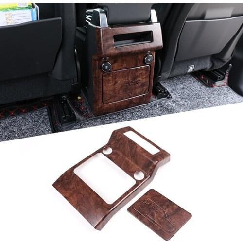 For Land Rover Discovery 5 LR5 L462 2017-18 Rose Wood Grain ABS Rear Row Air Conditioning Panel Cover Trim Car Accessories