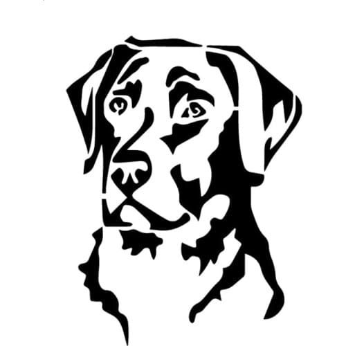 Dawasaru Labrador Retriever Head Lovely Car Sticker Sunscreen Decal Laptop Motorcycles Auto Accessories Decoration PVC,15cm*11cm