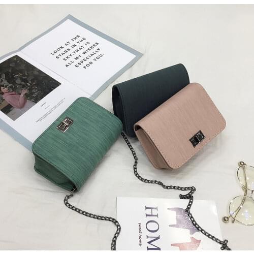 New Arrival Simple Flap Shoulder Bags for Girls Purse Clutch Retro PU Leather Women Handbag Lady Lock Crossbody Messenger Bag