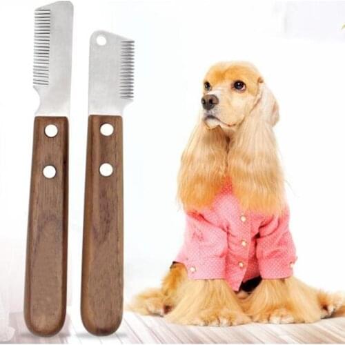 Z50 Dropshipping Pet Portable Supplies Pet Hair Removal Knife Comb Brush Grooming Tool Dog Cat Fluff Trimmer Cleaning Tool